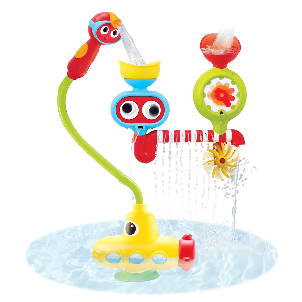 Track Bathroom Bathtub Kids Play Water Spray Toy Set Stacking Cups